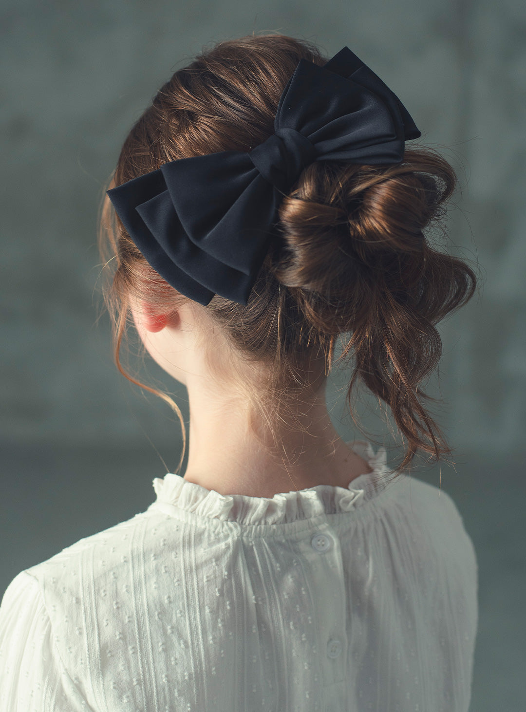 K250310 - フリルネックコットンブラウス