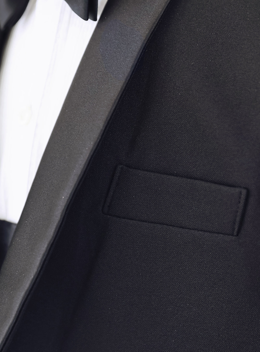 ベーシックブラックタキシードスカイブルーベスト4ピースセット(タキシード上下+ベスト+タイ)