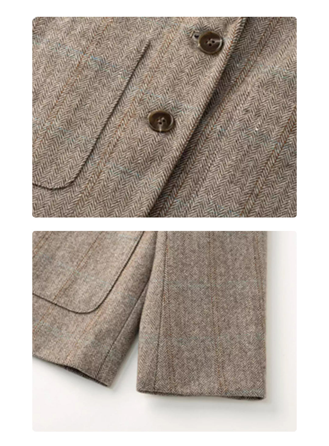 ウール混ヘリンボーンジャケット