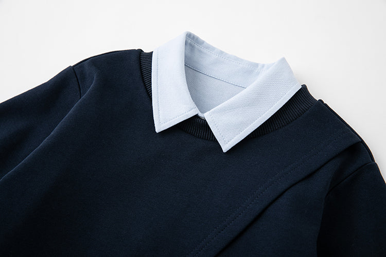 K2020 - ケープ風レイヤードシャツワンピースセット