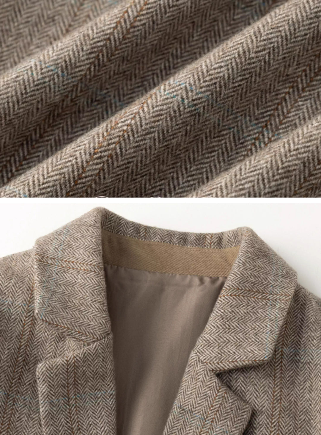 ウール混ヘリンボーンジャケット