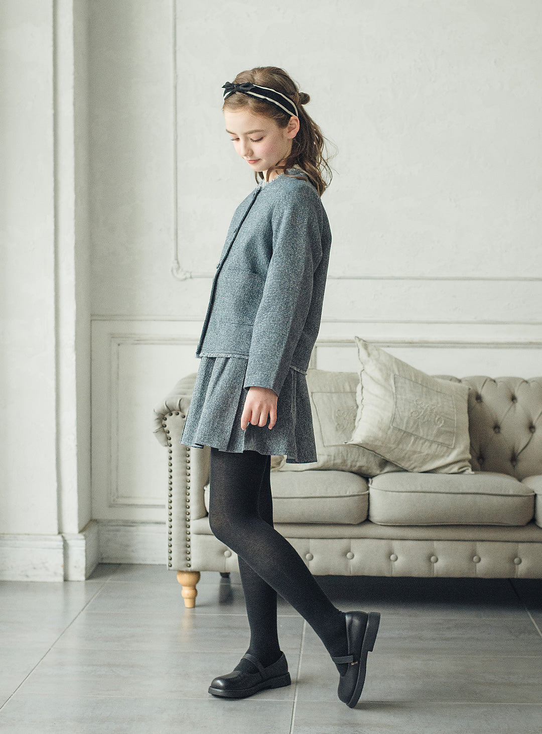 フリンジブレザー&フレアスカートセットアップ