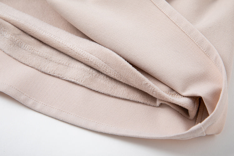 子どもおしゃれ着・スマートカジュアル COCO MODERNのK409 - ハンドメイドシャーリングベビーピンク厚手ワンピースの画像16