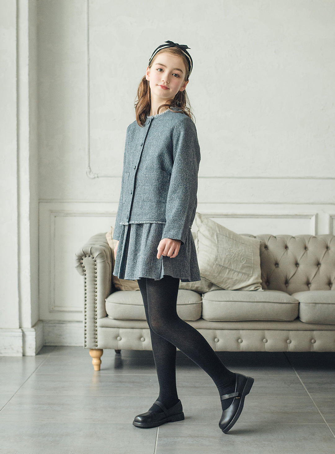 フリンジブレザー&フレアスカートセットアップ