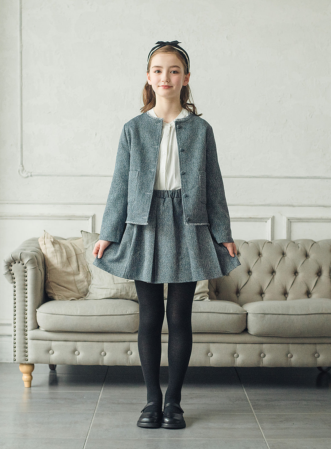 フリンジブレザー&フレアスカートセットアップ