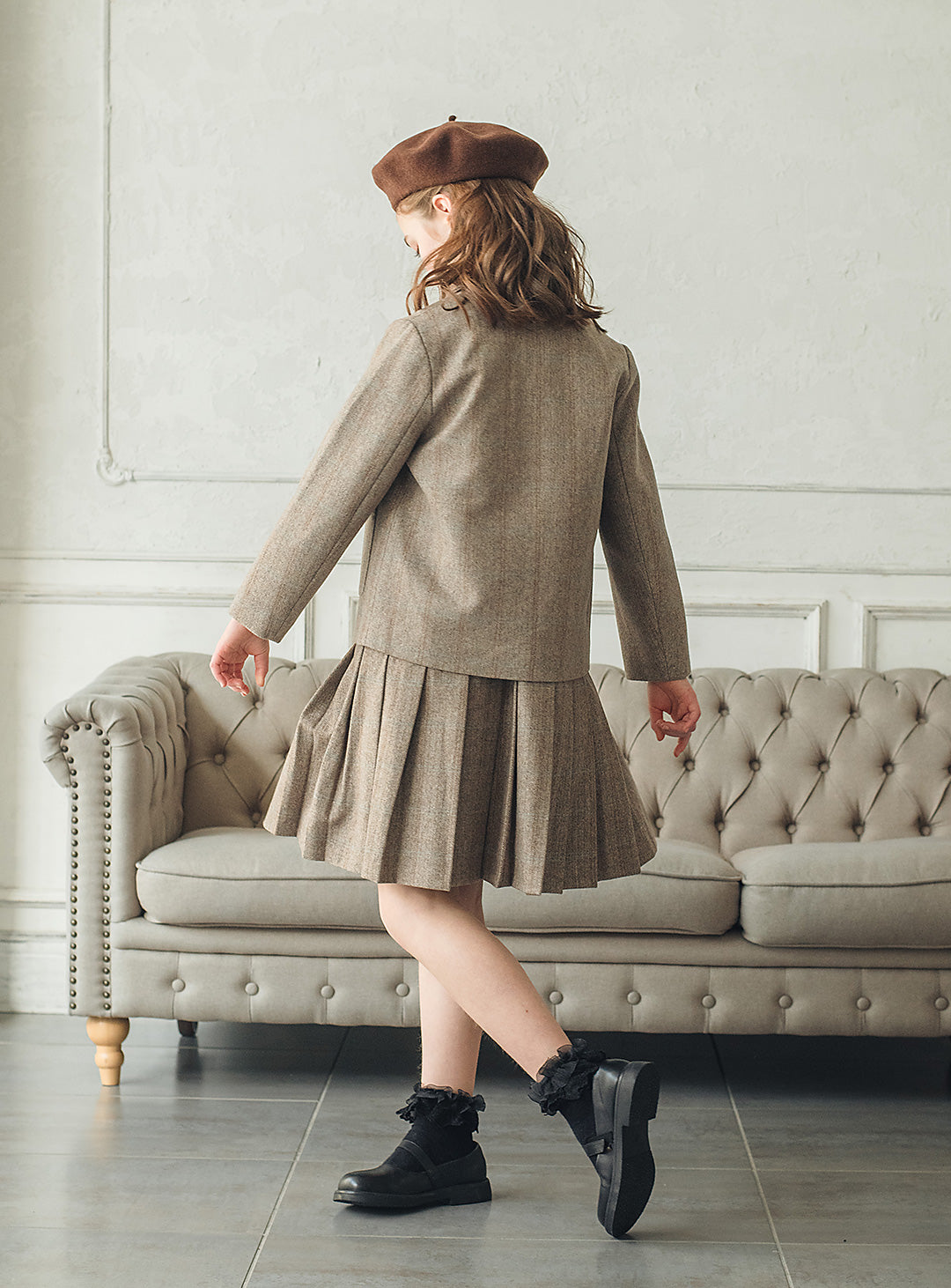 ウール混ヘリンボーンジャケット