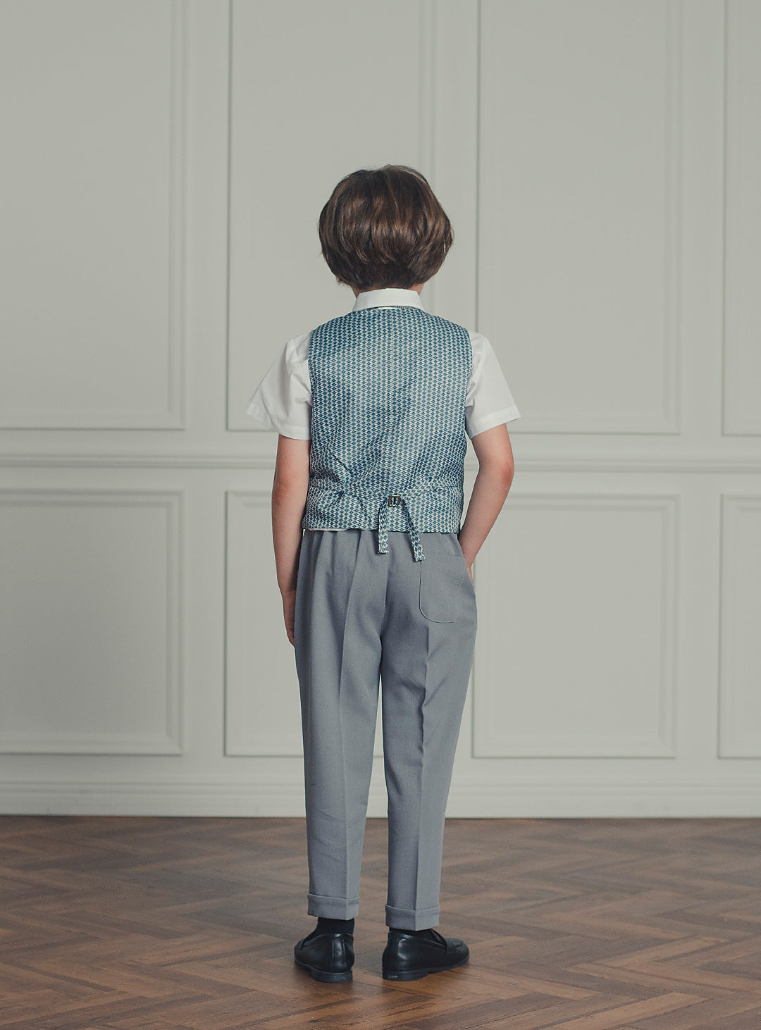 アーサーライトグレーベストスーツセット(ベスト、長ズボン)