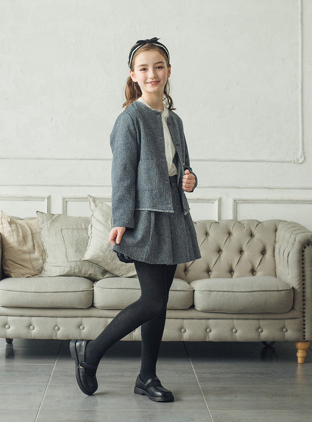 フリンジブレザー&フレアスカートセットアップ