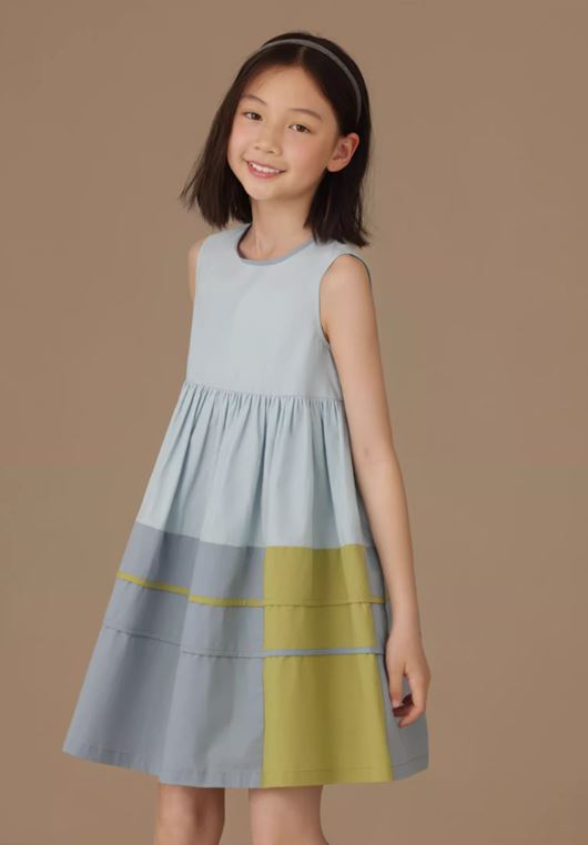 K240531004 - アースカラーノースリーブワンピース