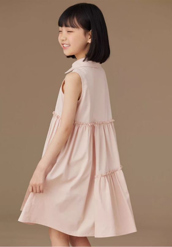K40701 - 花瓣粉紅夏日召喚洋裝