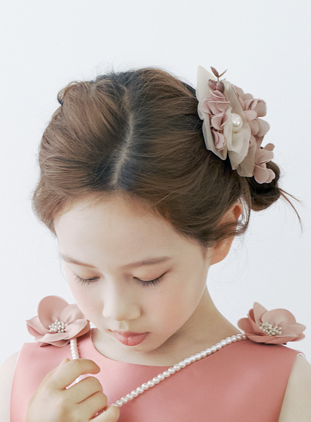 子供ドレス発表会・結婚式・おしゃれなDRESCCOのD-SU-154-オールドローズオーガンジードレスの画像11