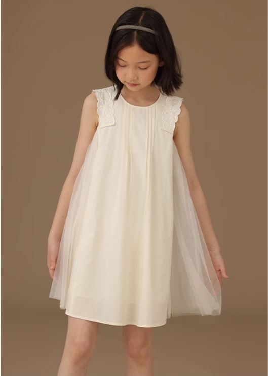 K240417001 - アイボリーノースリーブワンピース