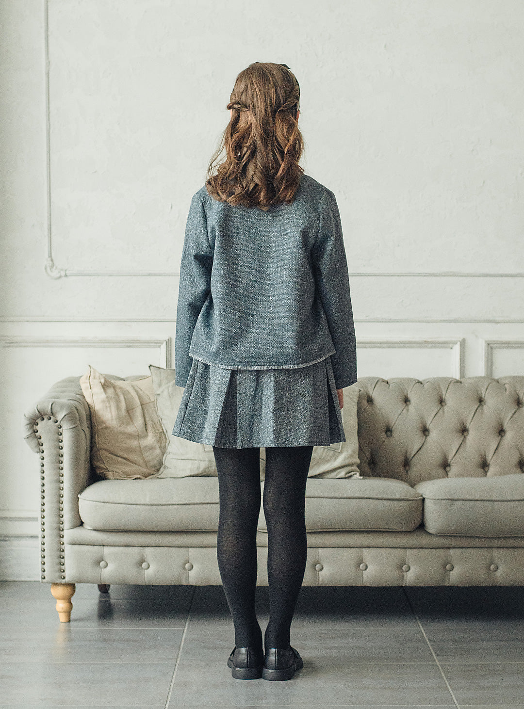 フリンジブレザー&フレアスカートセットアップ