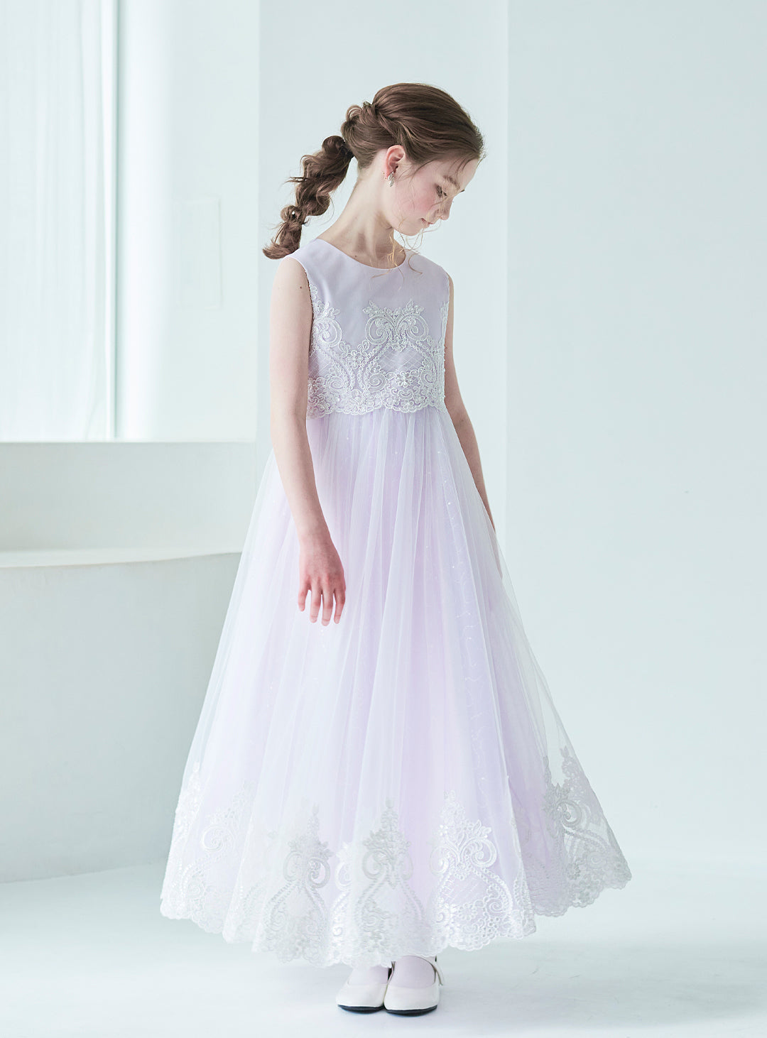 ラベンダーリュクスレースドレス