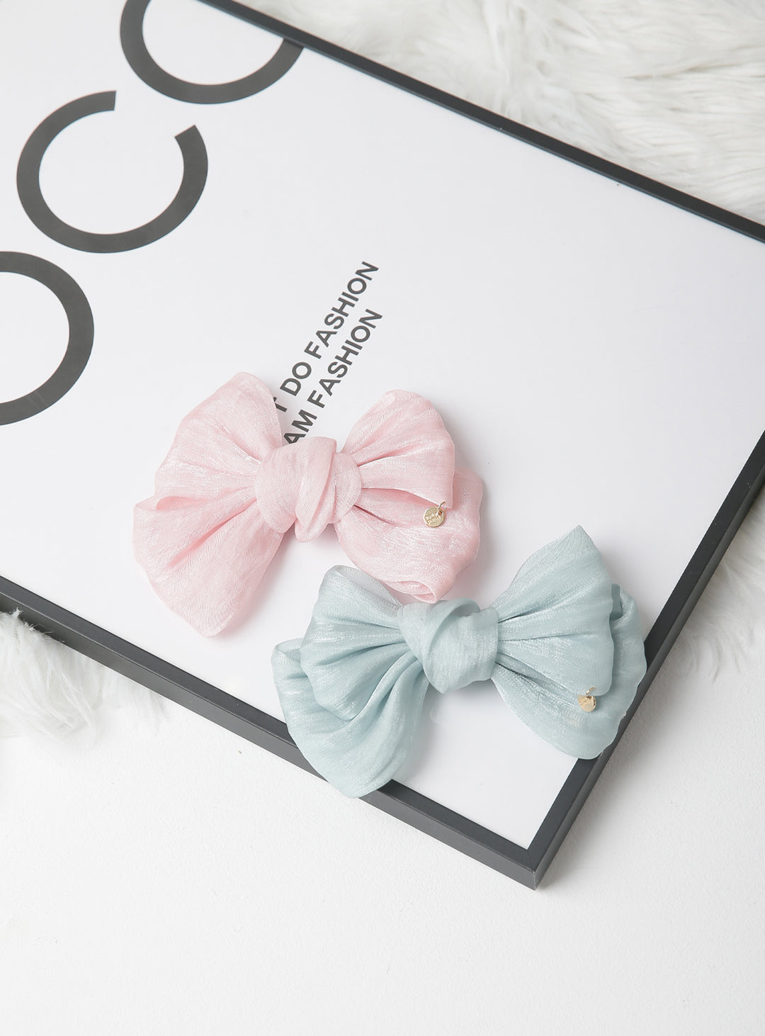 エアリーパールシフォンリボンヘアピン