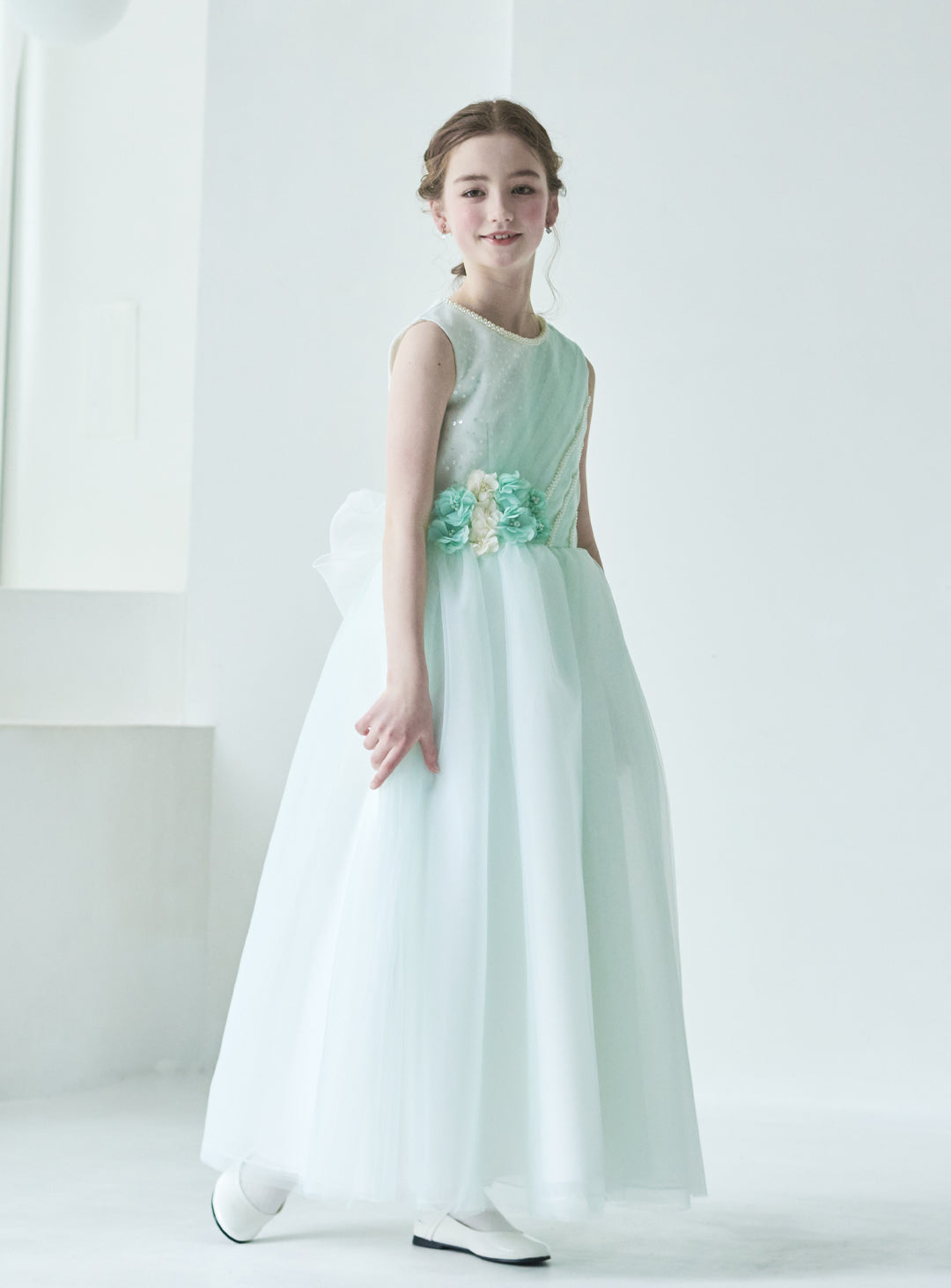 ミントフルールチュールドレス