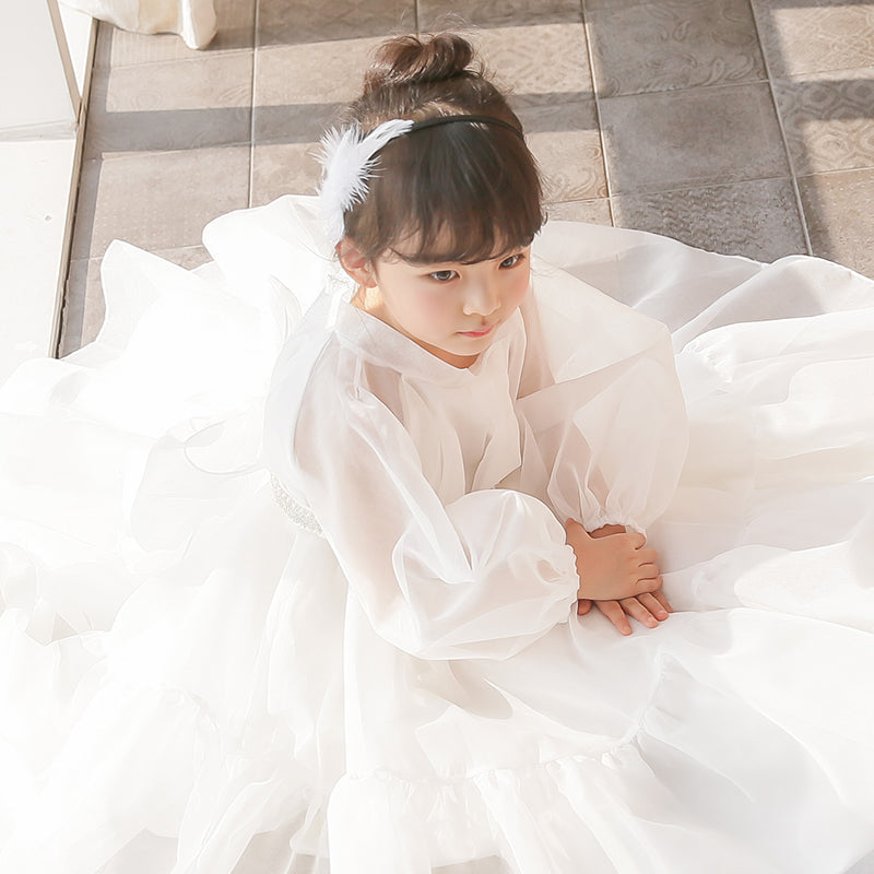 子供ドレスのヘアアクセサリー・発表会結婚式・おしゃれなDRESCCOのバービー羽根付きヘアバンドの画像4