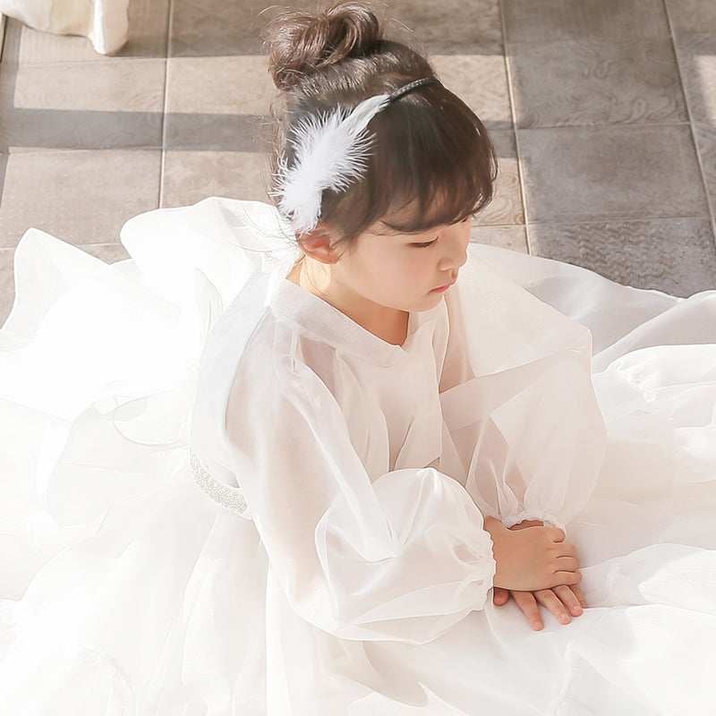 子供ドレスのヘアアクセサリー・発表会結婚式・おしゃれなDRESCCOのバービー羽根付きヘアバンドの画像5