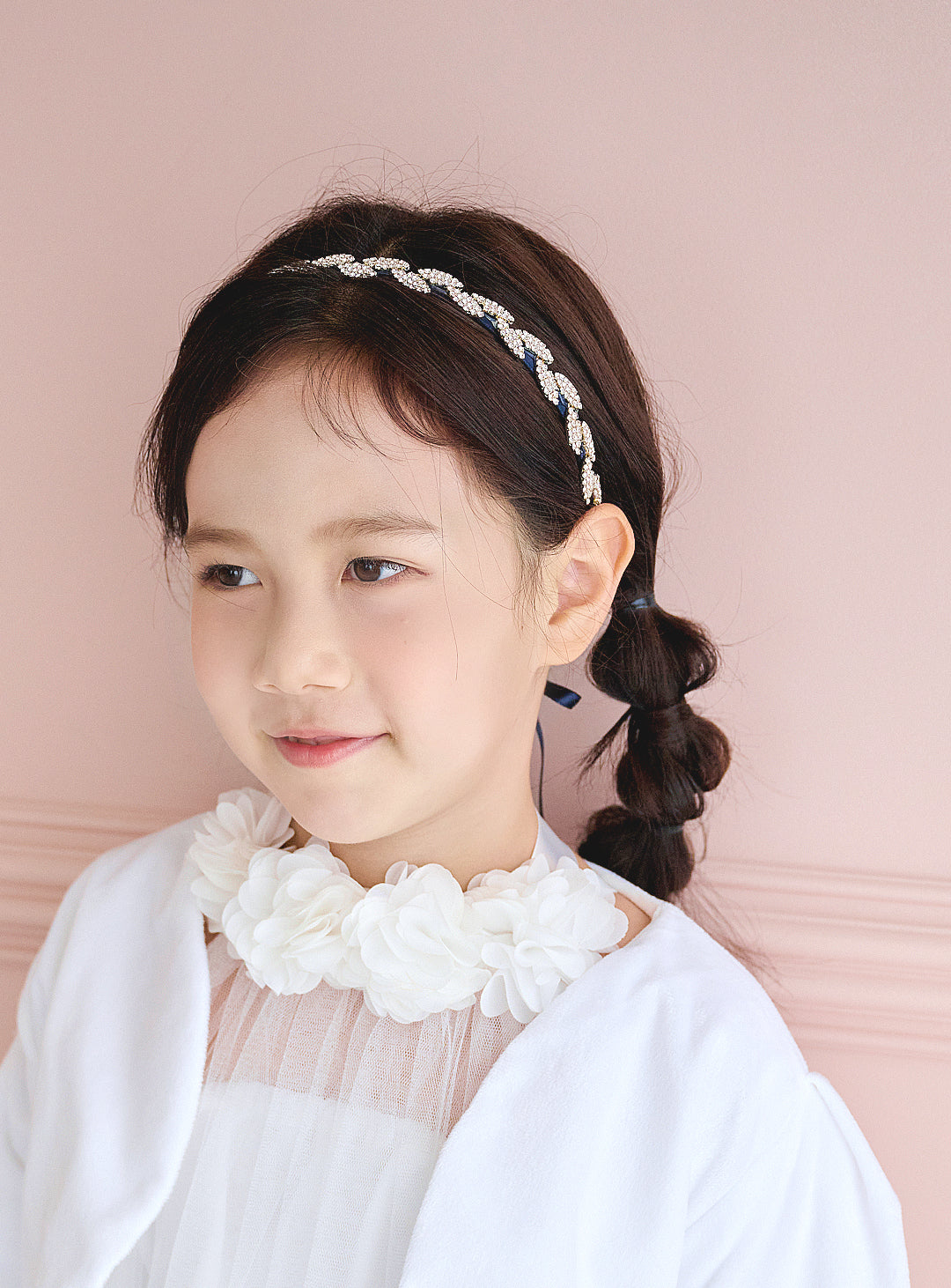 子供ドレス発表会・結婚式・おしゃれなDRESCCOのホワイトシフォンフラワーホルターネックドレスの画像14