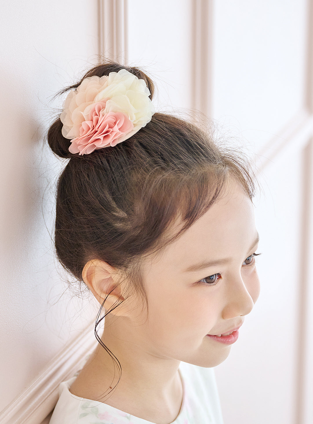 子供ドレス発表会・結婚式・おしゃれなDRESCCOのD-SU-211-1-ピンクフラワープリントオーガンジードレスの画像17