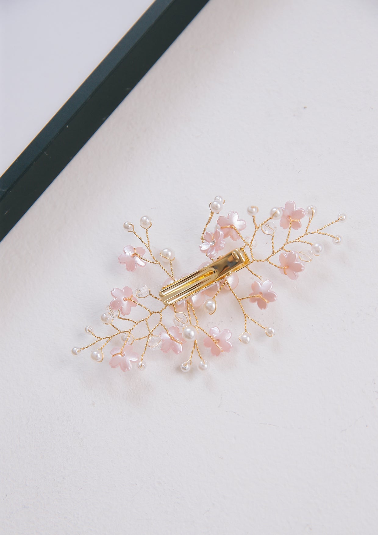 小枝パールビジューヘッドドレス(ピンク)