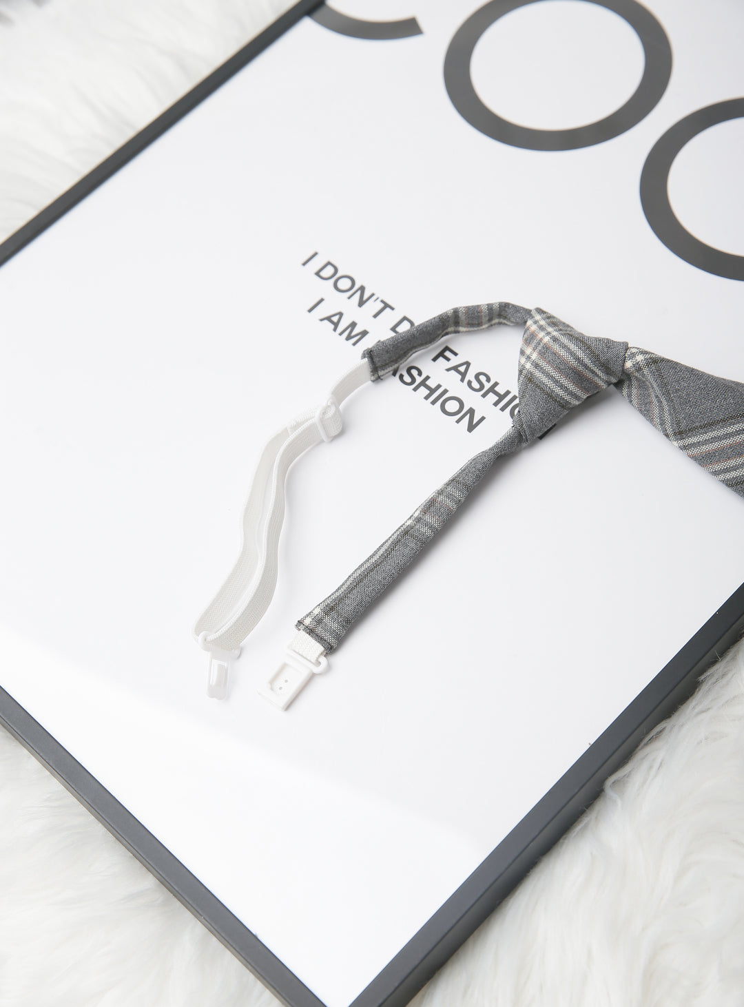 メローグレーチェック柄ネクタイ