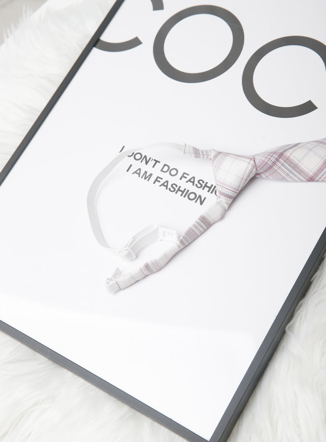 パープルピンクチェック柄ネクタイ(O)