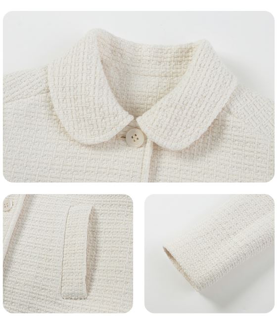 K8106 - キッズ向けラウンドツイードジャケット