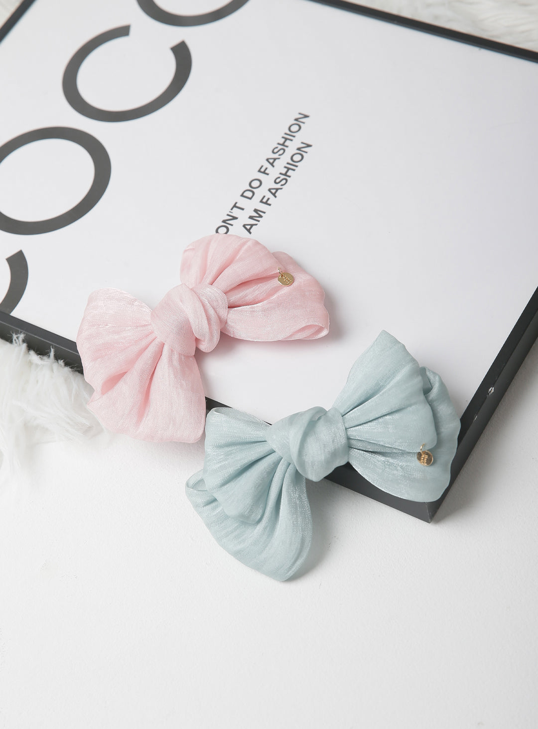 エアリーパールシフォンリボンヘアピン