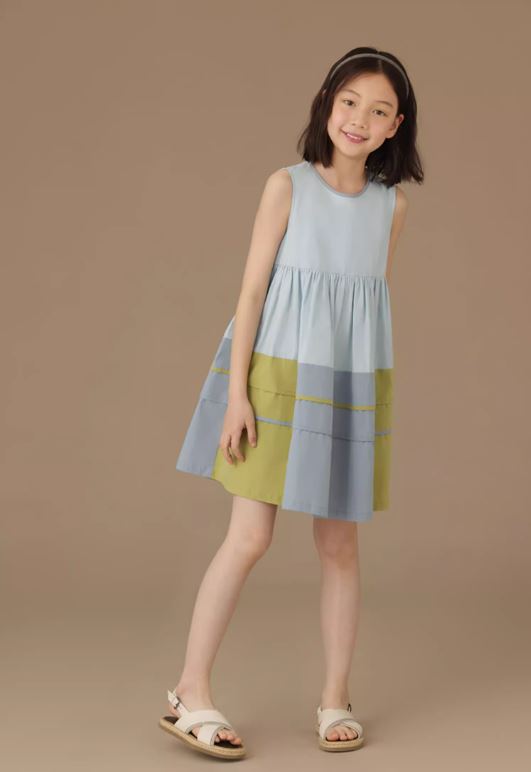 K240531004 - アースカラーノースリーブワンピース