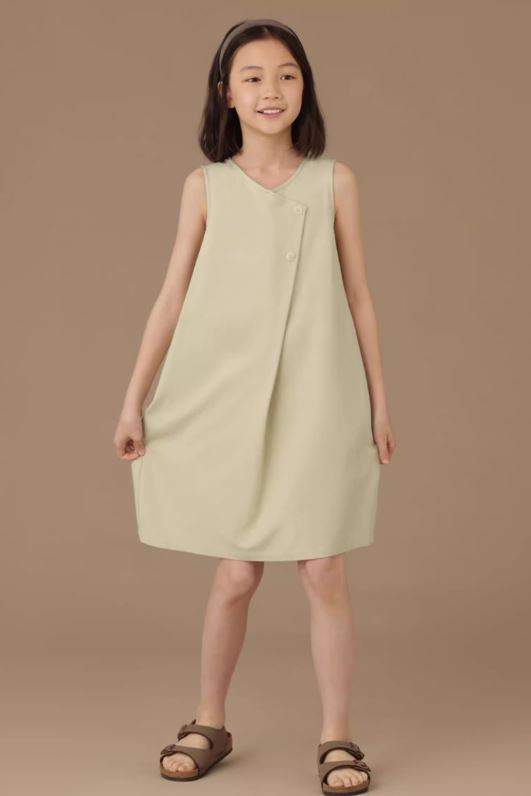 K240506002 - Light green asymmetrical dress