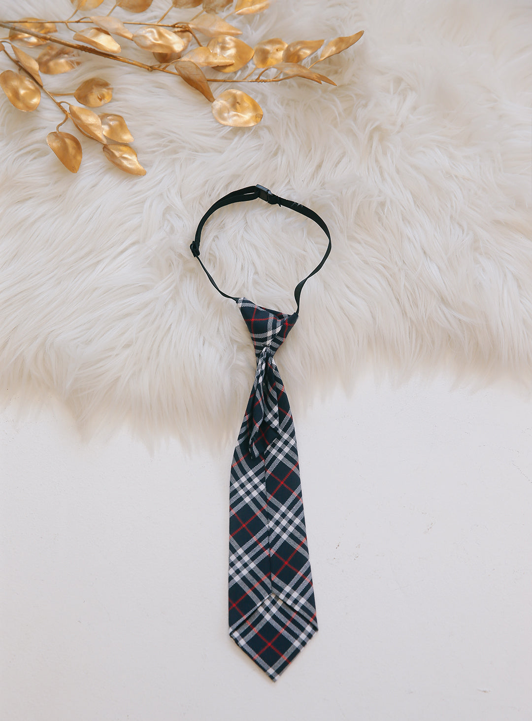 Argyle Navy Check Pattern Tie