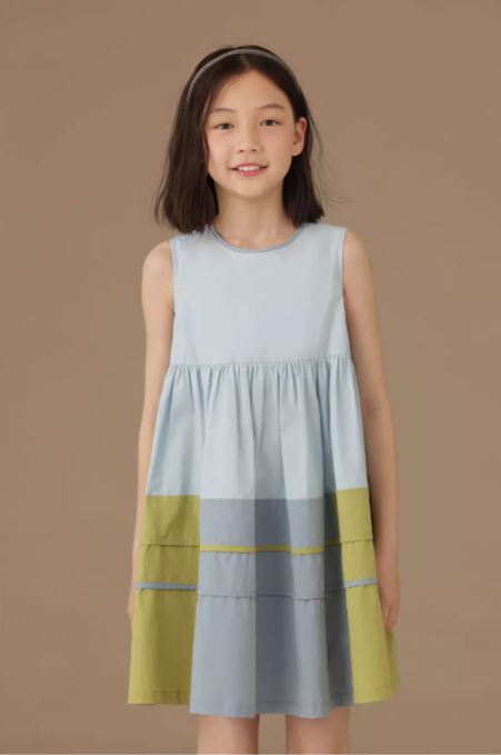 K240531004 - アースカラーノースリーブワンピース