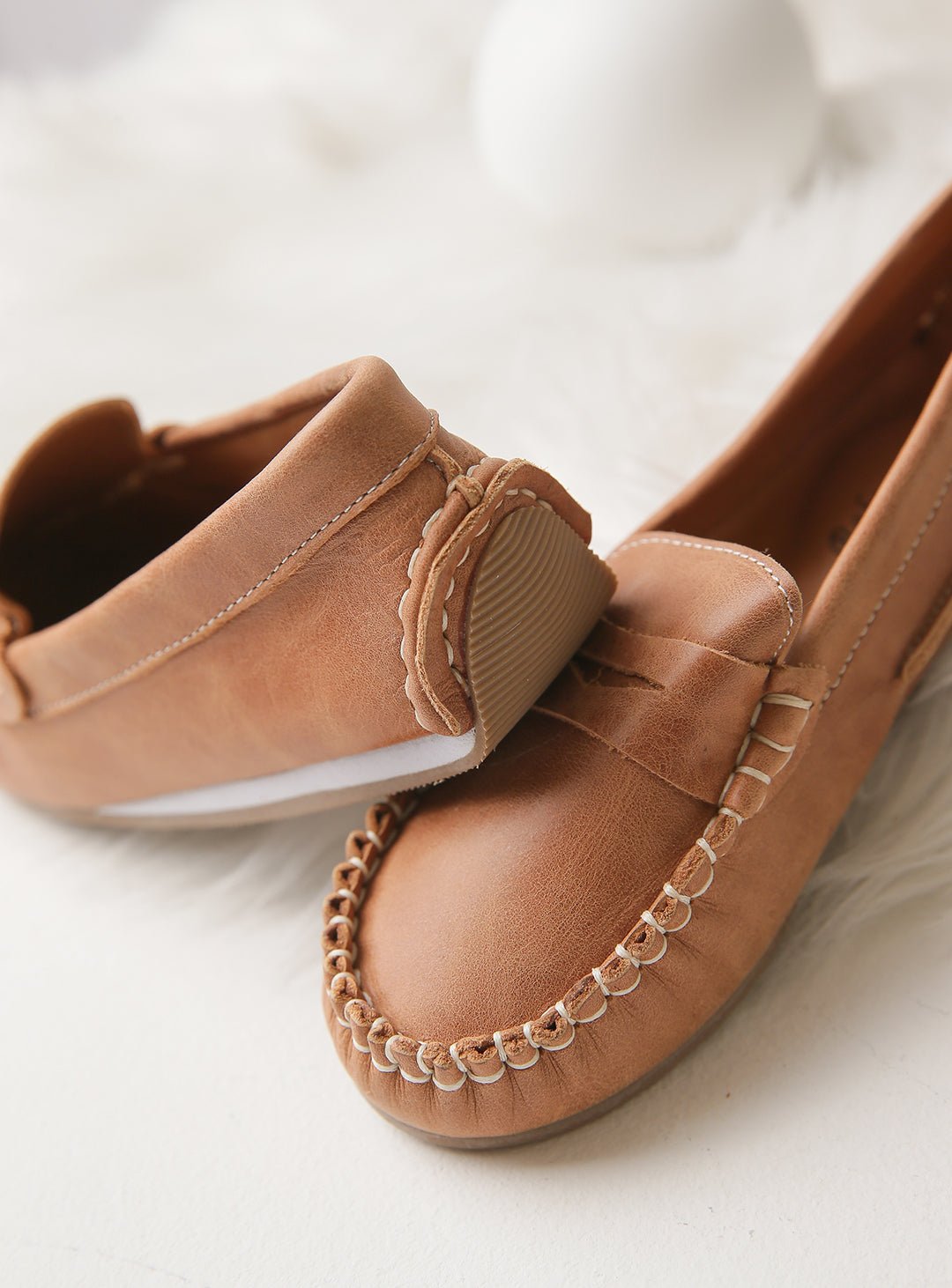 Moccasin Leather Shoes (13cm-22cm)