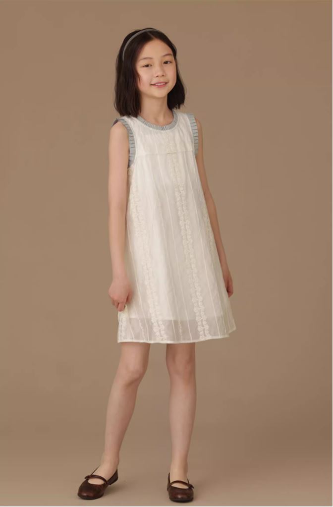 K240520001 - オルガンプリーツオフホワイトワンピース