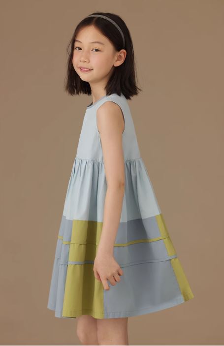 K240531004 - アースカラーノースリーブワンピース