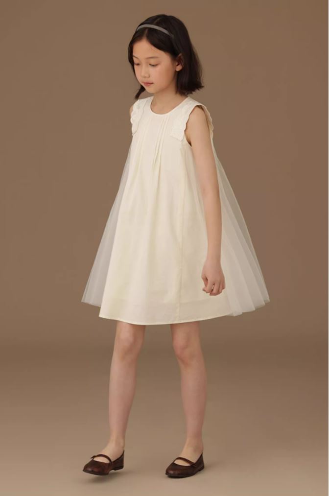 K240417001 - アイボリーノースリーブワンピース