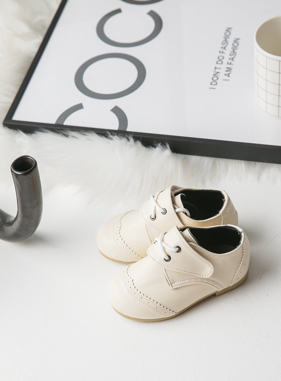 子供スーツのシューズ・発表会結婚式・おしゃれなDRESCCOのベビー・ウィングチップローファー (13cm~15.5cm)ベビー・ウーリーベーシックレザーシューズ (13cm〜16cm)の画像7