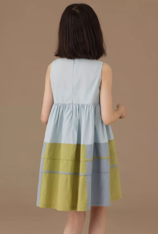 K240531004 - アースカラーノースリーブワンピース