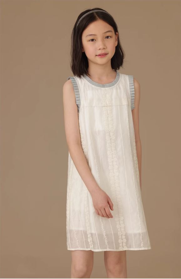 K240520001 - オルガンプリーツオフホワイトワンピース