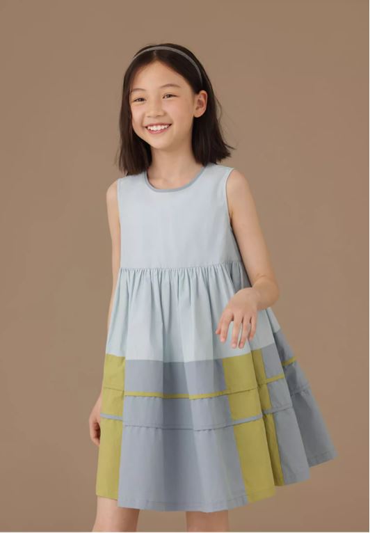 K240531004 - アースカラーノースリーブワンピース