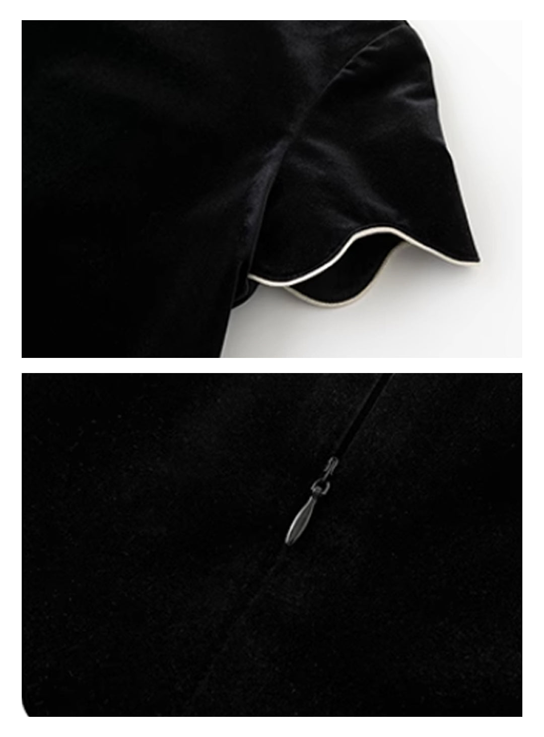 ベルベットフローラルシルエットワンピース