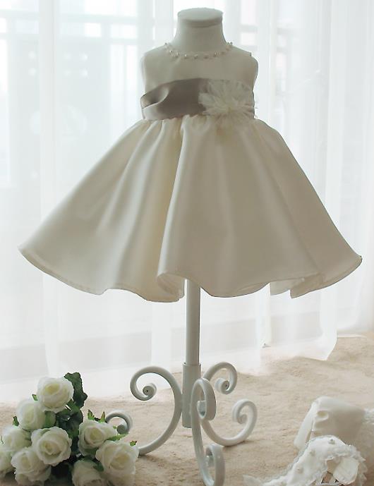 子供ドレス発表会・結婚式・おしゃれなDRESCCOのベビードレスココア+ボレロ(2点セット)の画像4