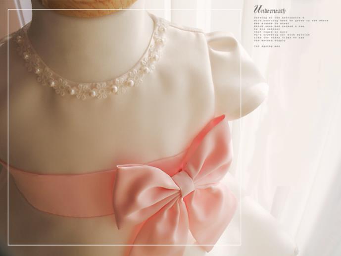 子供ドレス発表会・結婚式・おしゃれなDRESCCOのベビードレスピンクピーチの画像5
