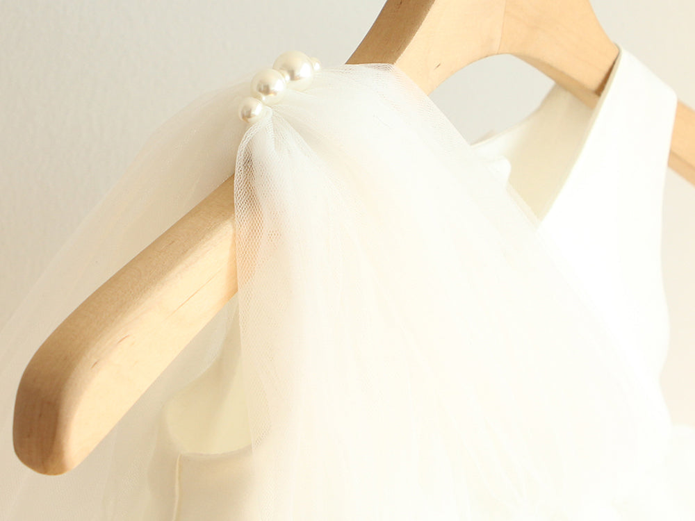 子供ドレス発表会・結婚式・おしゃれなDRESCCOのフレビアホワイトドレスの画像13