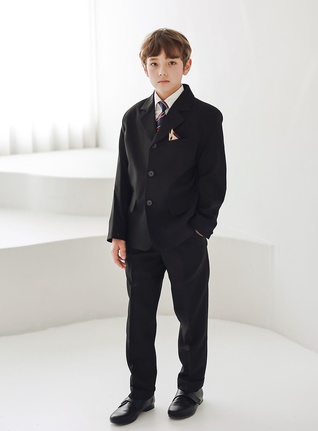 Harry Black 三扣單排扣長褲套裝(外套、馬甲、長褲)