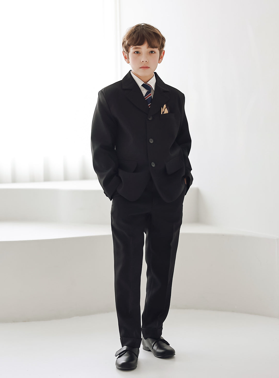 Harry Black 三扣單排扣長褲套裝(外套、馬甲、長褲)