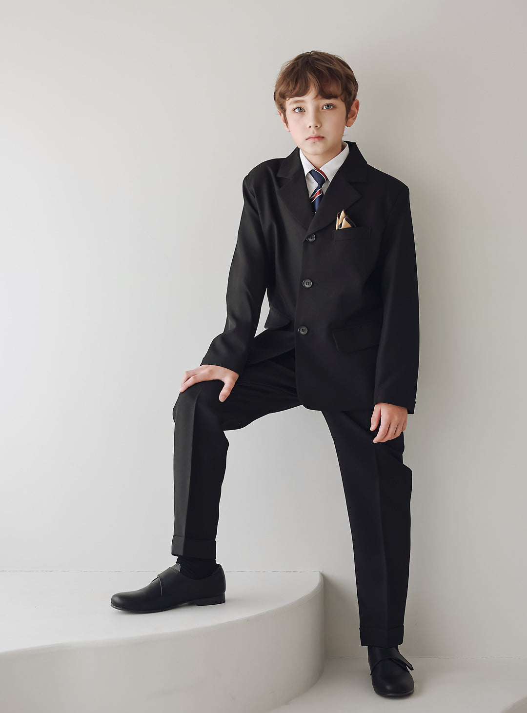 Harry Black 三扣單排扣長褲套裝(外套、馬甲、長褲)