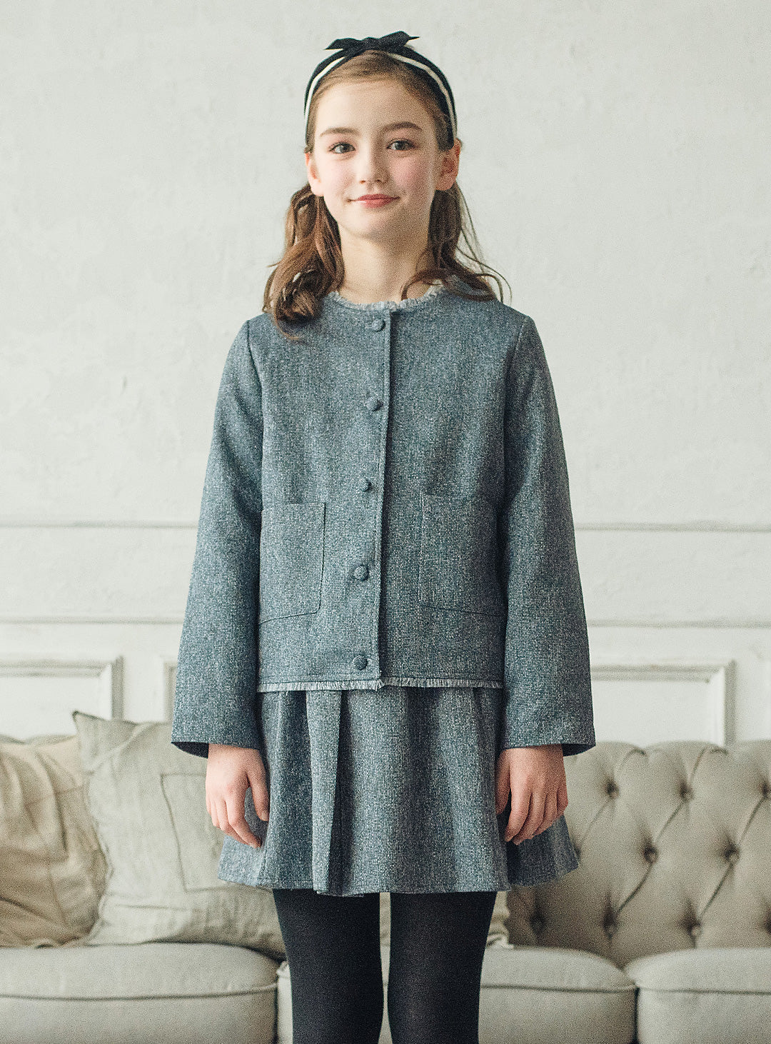 フリンジブレザー&フレアスカートセットアップ