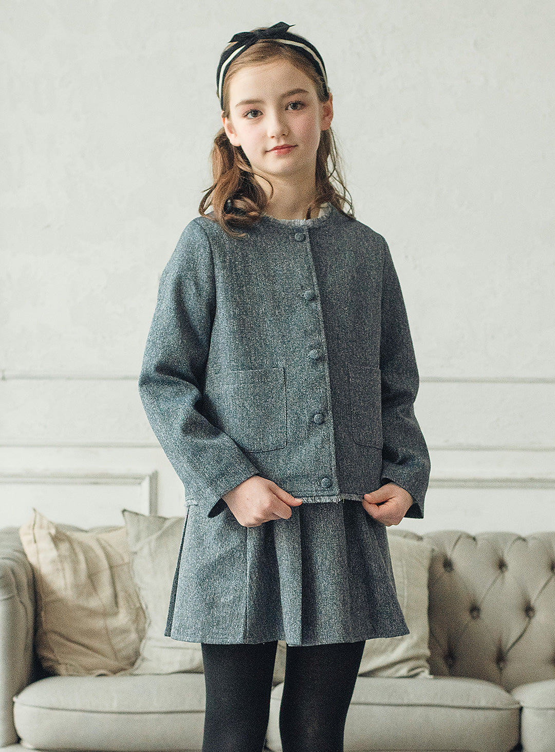 フリンジブレザー&フレアスカートセットアップ